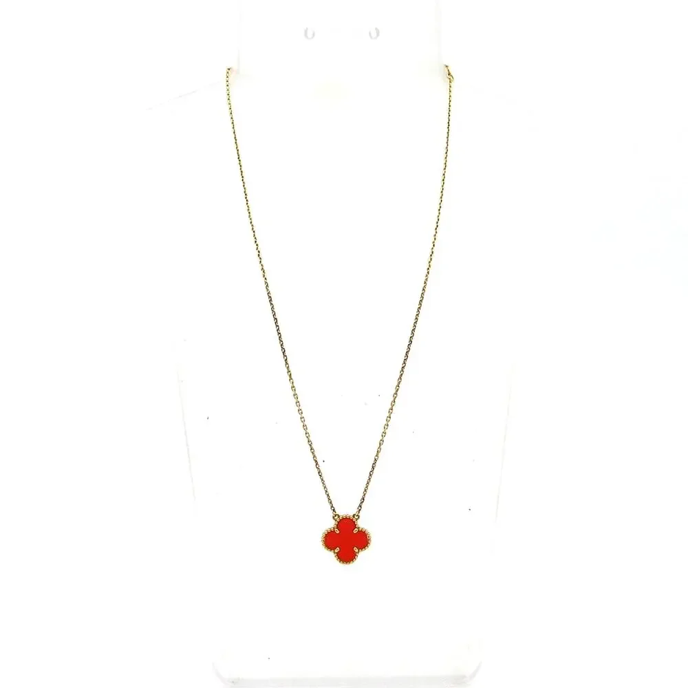 Van Cleef & Arpels Vintage Alhambra Necklace VCARD38500 18K Yellow Gold - Picture 2 of 6
